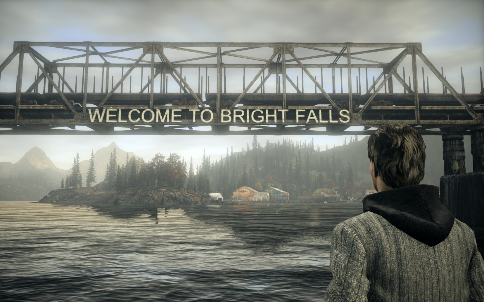 Wake place. Alan Wake Брайт Фоллс. Alan Wake карта. Bright Falls alan Wake. Брайт Фоллс сериал.